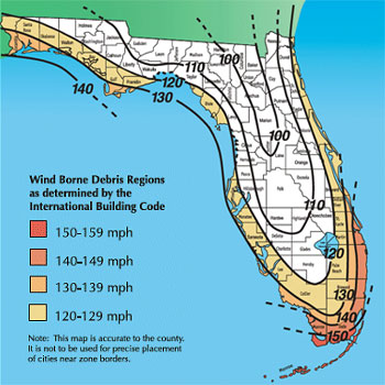 Hurricane Wind Zone Map 