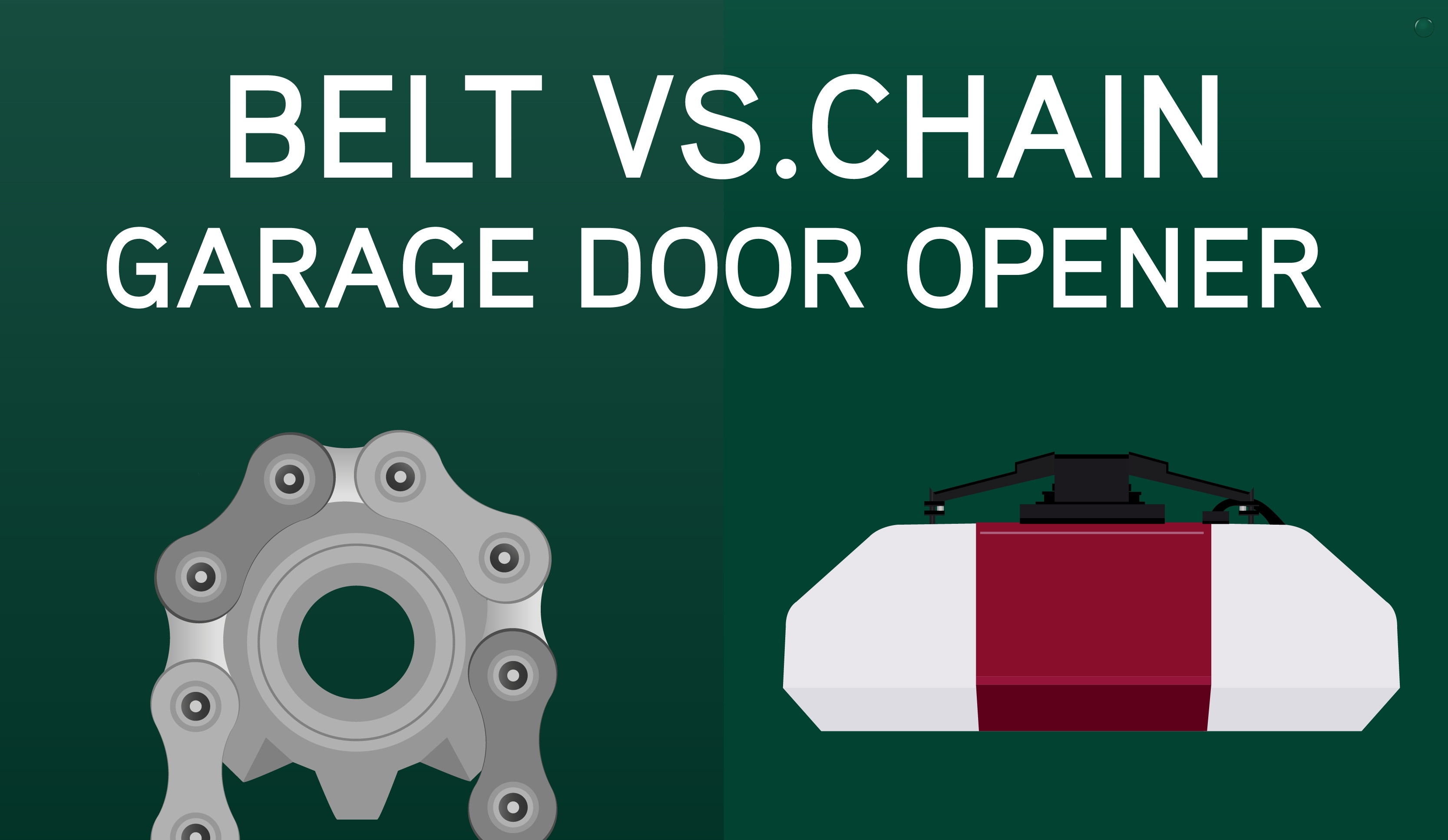 belt vs. chain garage door openers blog illustration