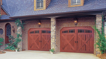 Two Wood Garage Doors